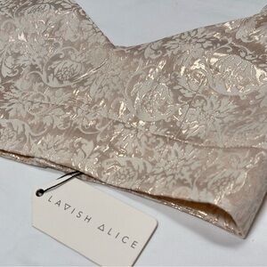 NWT Lavish Alice Gold Floral Crop Top Size UK 8/US 4